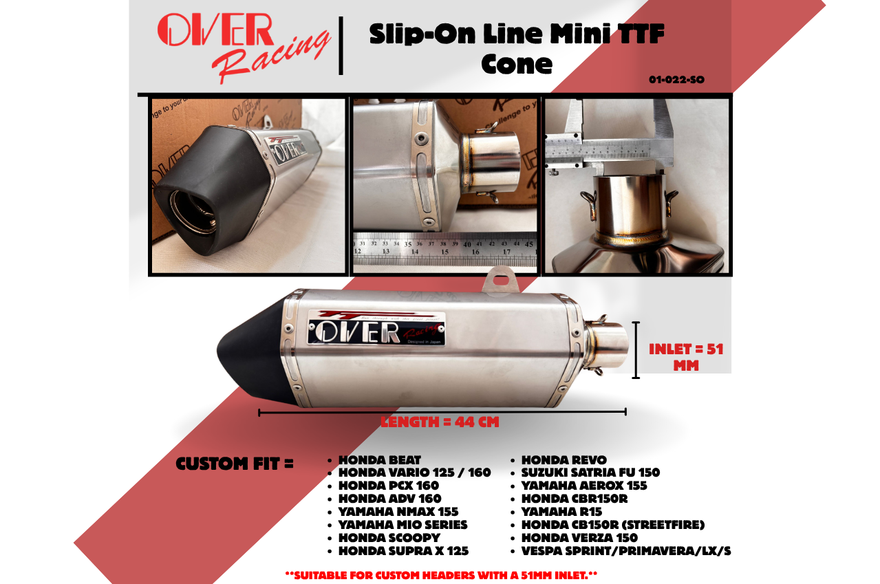 Over Racing - Slip On Line Mini TTF Cone - Universal - 01-022-SO